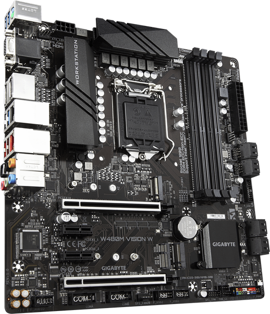 Материнская плата Gigabyte W480M VISION W (s1200, Intel W480, PCI-Ex16) - изображение 3