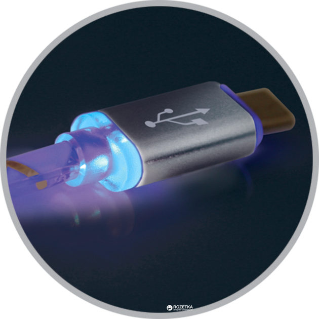 Кабель Defender USB08-03LT USB2.0 LED AM - MicroBM 1 м Серый (87554) - Фото 4 Кабель Defender USB08-03LT USB2.0 LED AM - MicroBM 1 м Серый (87554) - изображение 4