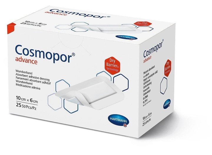 Пов'язка пластирна стерильна Cosmopor® advance 10см x 6см, 1 шт. - зображення 1