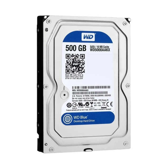 Жорсткий диск SATA 500GB WD Blue 7200rpm 16MB (WD5000AAKX) накопичувач - Фото 1 Жорсткий диск SATA 500GB WD Blue 7200rpm 16MB (WD5000AAKX) накопичувач - зображення 1