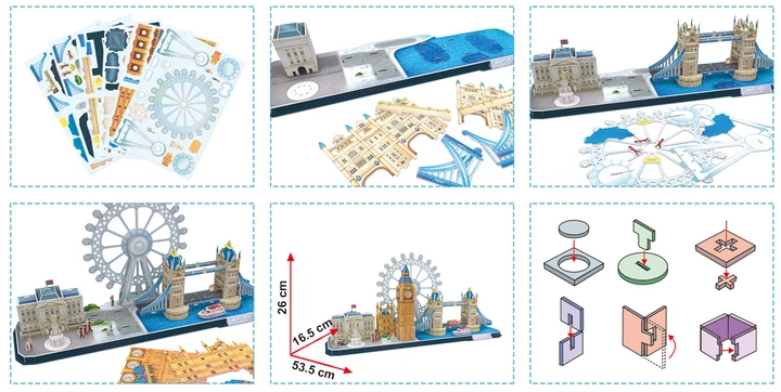 3D-пазл CubicFun City Line London (MC253h) (6944588202538) - зображення 3