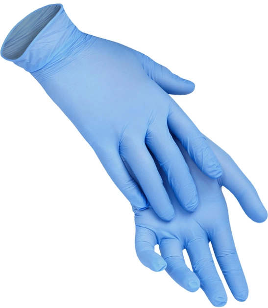 Одноразові рукавиці Nitromax нітрильні без пудри Розмір M 10 шт. Блакитні (9869201152021) - зображення 2