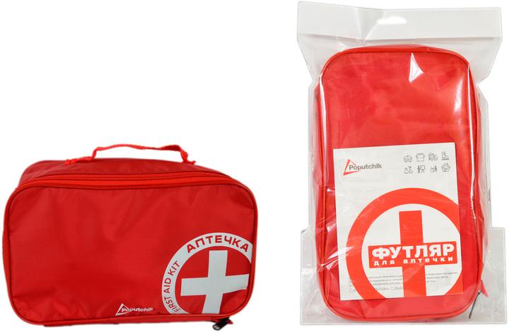 Футляр для аптечки м'який Poputchik Ф-02-012-М Червоний – низькі ціни ...