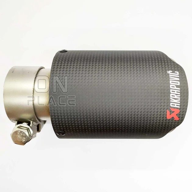Насадка на глушитель Akrapovic одинарная 53мм-175мм (ZB) | Карбоновая насадка на выхлопную трубу - изображение 4