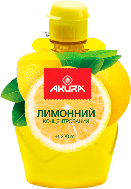 Сок лимона концентрированный Akura 220 мл (5202737700009) – купить в ...