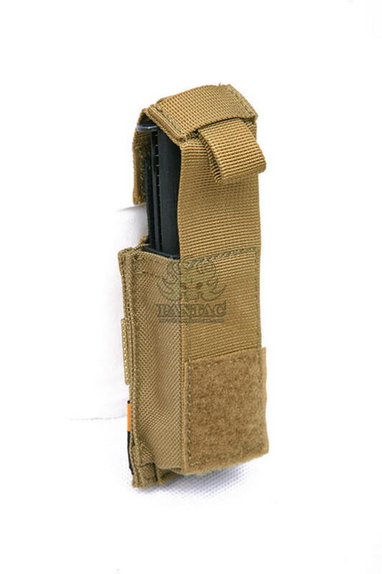 Подсумок для пистолетного магазина молле Pantac Molle Single .45 Mag Pouch With Hard Insert PH-C802, Cordura Хакі (Khaki) - изображение 2