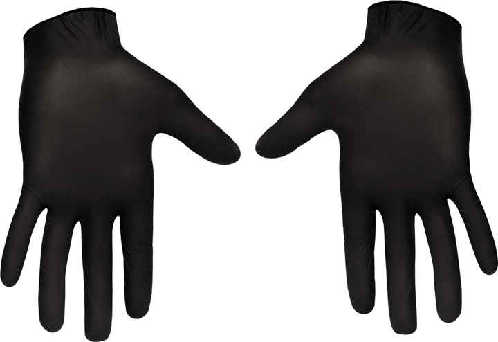 Одноразовые перчатки XoKo нитриловые без пудры Размер XL 10 шт Черные (9869201152250) - изображение 3