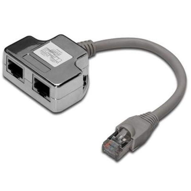 Розгалужувач DIGITUS витої пари, STP, cat.5e, 1x2RJ-45 (DN