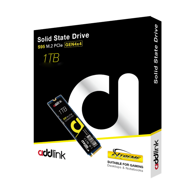 SSD накопитель AddLink S95 1TB NVMe M.2 2280 PCIe 4.0 x4 3D NAND TLC (ad1TBS95M2P) - Фото 3 SSD накопитель AddLink S95 1TB NVMe M.2 2280 PCIe 4.0 x4 3D NAND TLC (ad1TBS95M2P) - изображение 3
