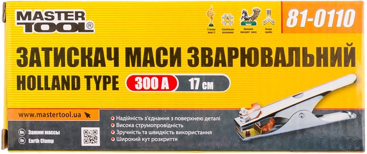 Затиск маси зварювальний Mastertool Holland type 300А (81-0110) - зображення 2