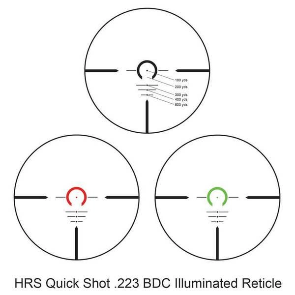 Приціл оптичний Barska Level HD 1-4x24 (IR HRS .223 BDC R/G) - зображення 3