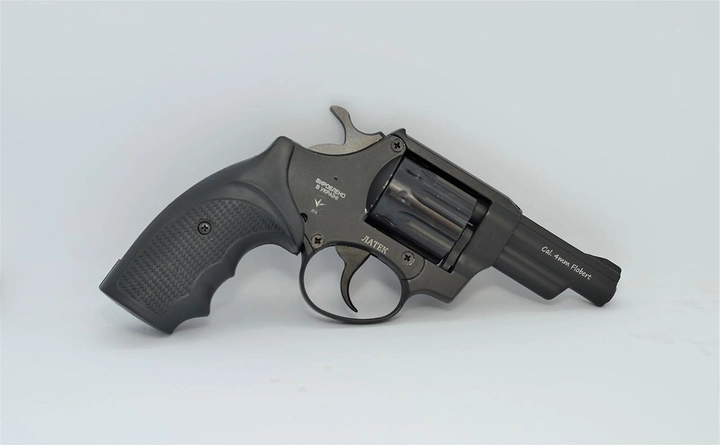 Револьвер под патрон Флобера Safari RF-431 cal. 4 мм пластиковая рукоятка, BLACK CERAKOTE - изображение 3