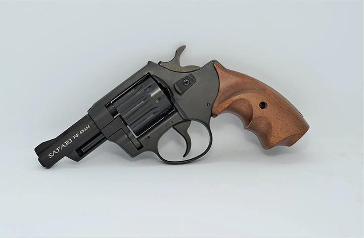 Револьвер под патрон Флобера Safari RF-431 cal. 4 мм буковая рукоятка, BLACK CERAKOTE - изображение 2