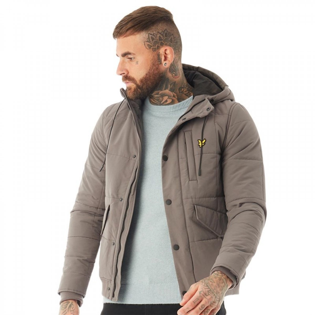 Lyle & scott wadded clearance hooded bomber