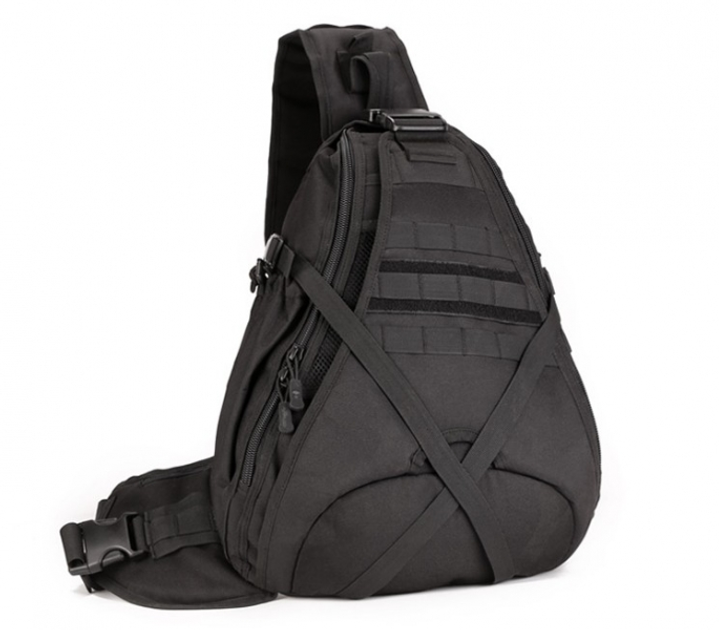 Большой армейский тактический рюкзак Защитник 122 черный - изображение 1