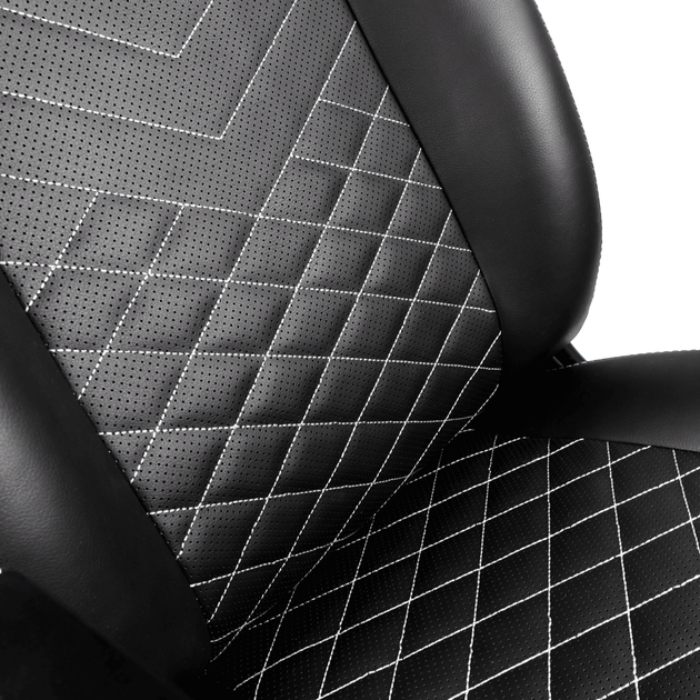 Кресло геймерское NOBLECHAIRS Icon Black/Platinum White (NBL-ICN-PU-BPW) - изображение 4