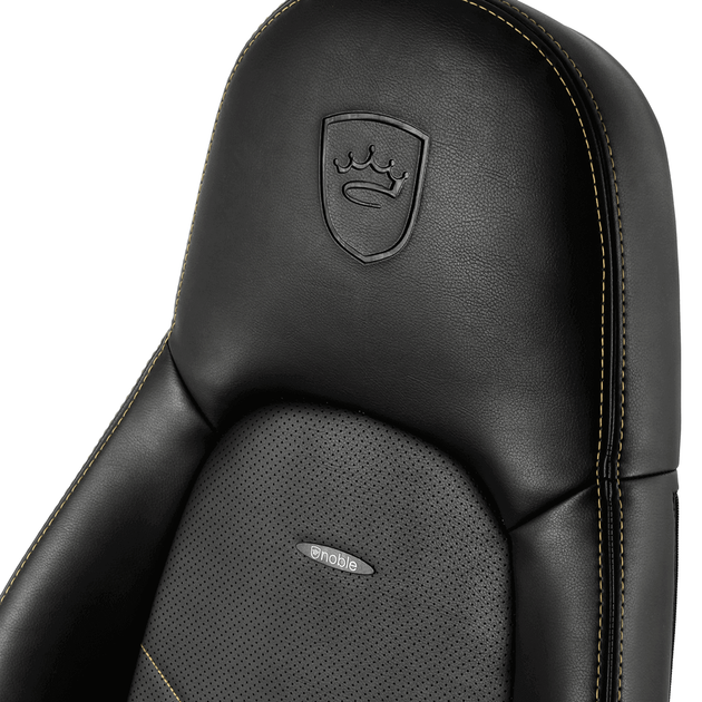 Кресло геймерское NOBLECHAIRS Icon Black/Gold (NBL-ICN-PU-GOL) - изображение 2