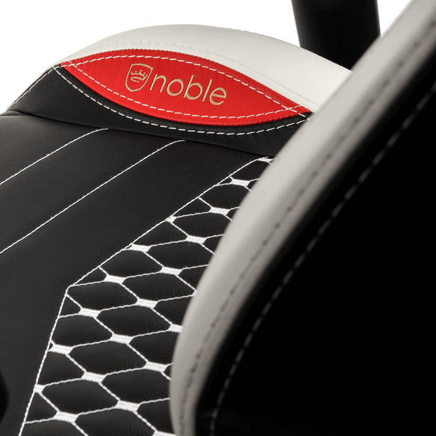 Кресло геймерское NOBLECHAIRS Epic Series Real Leather Black/Whtite/Red (NBL-RL-EPC-001) - изображение 5