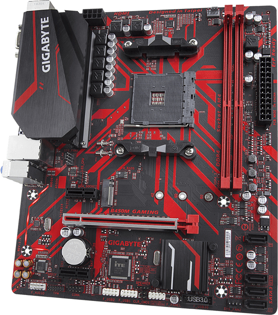 Материнская плата Gigabyte B450M Gaming (sAM4, AMD B450, PCI-Ex16