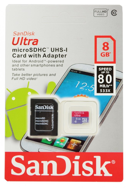 Sandisk карта памяти microsd класс 10