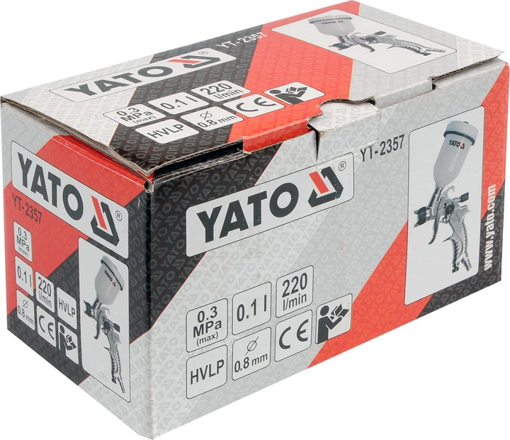 Pistolet do malowania YATO HVLP 0.8 mm (5906083923579) - obraz 2