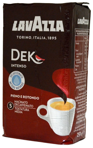 Купить Кофе без кофеина Lavazza Dek Intenso молотый 250 г – ROZETKA ...