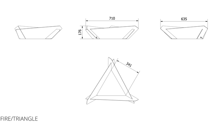 Садовый очаг Kratki TRIANGLE металлический для двора (чаша для огня, FIRE/TRIANGLE) - Фото 5 Садовый очаг Kratki TRIANGLE металлический для двора (чаша для огня, FIRE/TRIANGLE) - изображение 5