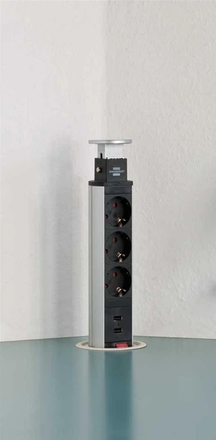 Подовжувач Brennenstuhl 3 розетки + 2 USB 2 м (1396200013) - зображення 4