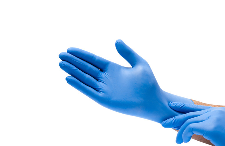 Перчатки SafeTouch Advanced Slim Blue Medicom без пудры размер М 100 штук - изображение 1
