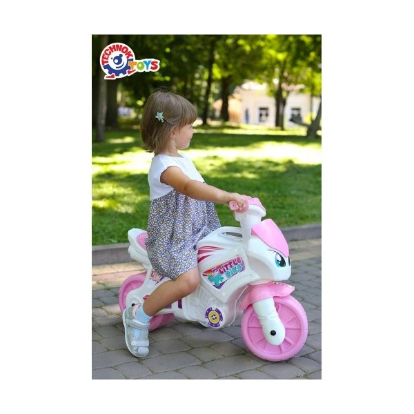 Беговел для девочки "Little bike" белый ТехноК - изображение 6