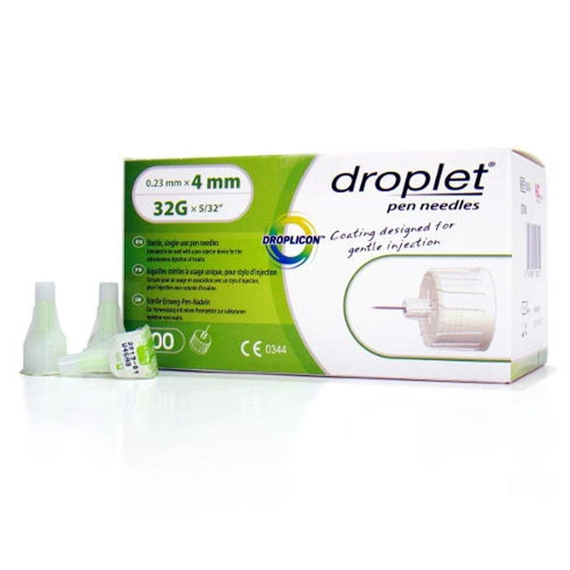 Иглы Droplet (Дроплет) 4мм 32G для шприц-ручек инсулиновых - изображение 1