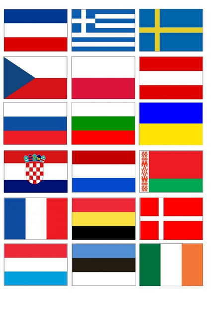 Вафельная картинка Флаги стран 2