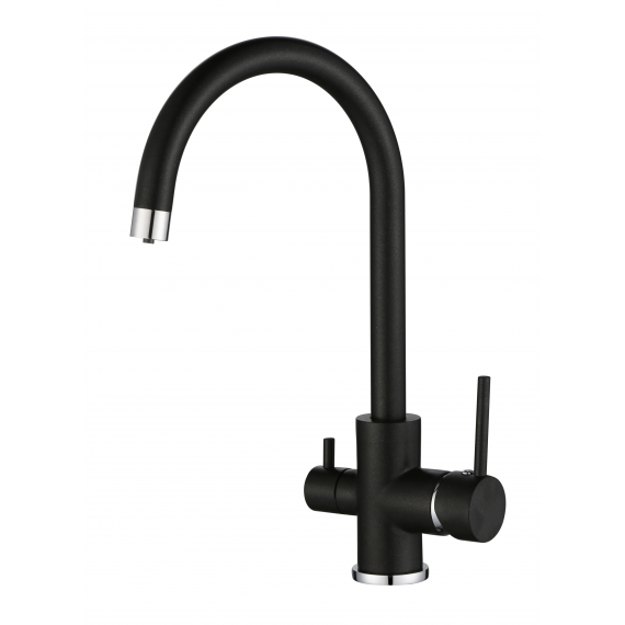 Змішувач кухонний Aquasanita Sabiaduo 2963 Black Metallic - Фото 1 Змішувач кухонний Aquasanita Sabiaduo 2963 Black Metallic - зображення 1