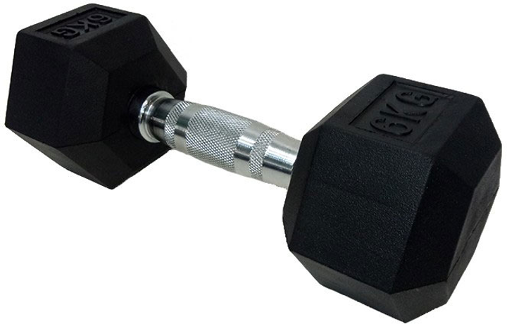 Гантель шестигранна обгумована HouseFit 6 кг (DD 6442-6) – фото ...