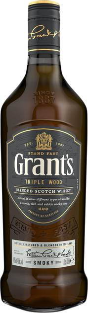 Виски Grant's Triple Wood Smoky 5-6 лет выдержки 0.7 л 40% (5010327255033) - изображение 1