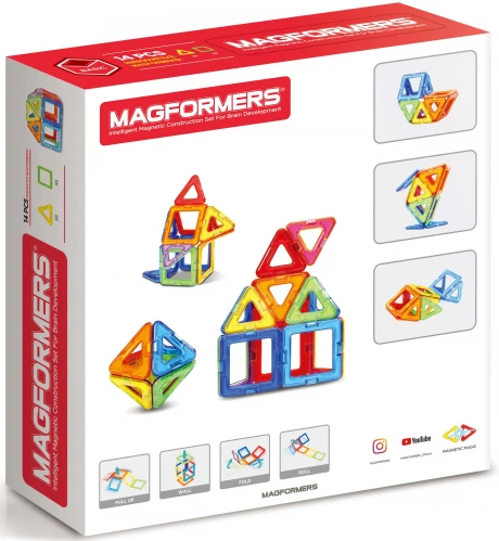 Klocki magnetyczne Magformers Podstawowy zestaw 14 elementów (701003) (8809134361092) - obraz 2