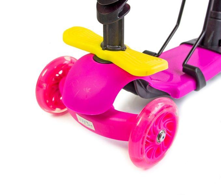 Детский самокат SCOOTER 5 в 1 ПЧЕЛКА с Родительской ручкой и сиденьем ...