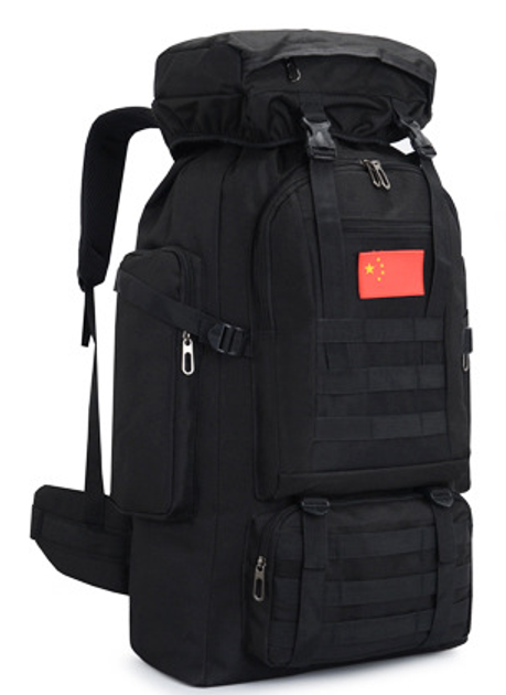 Тактичний туристичний міський рюкзак з системою M. O. L. L. E на 70л TacticBag Чорний - зображення 2