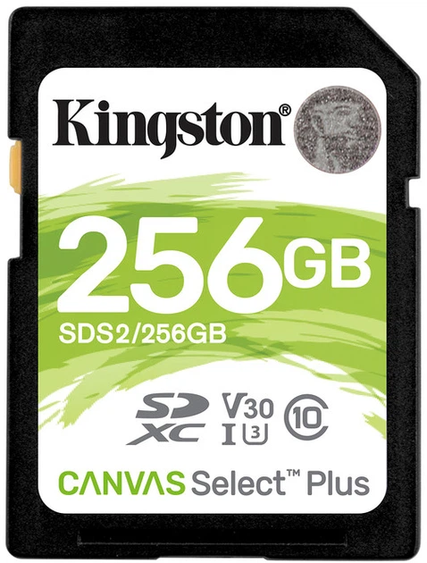 Карта памяти Kingston Canvas Select Plus SDXC 256GB UHS-I U3 V30