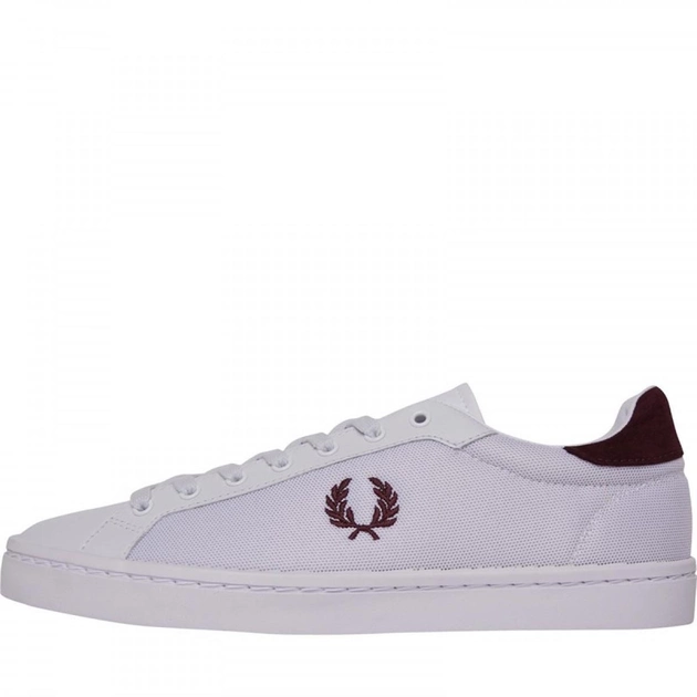 Кеды Fred Perry Lawn Leather Mesh Trainer White White, 41 (11042250) 