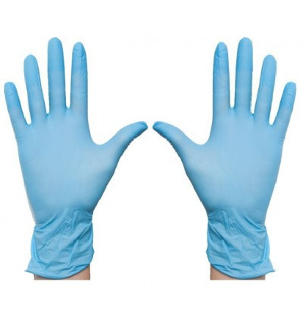 Перчатки нитриловые polix pro&med 100 шт/уп. цвет: Sky Blue размер: XL - изображение 1