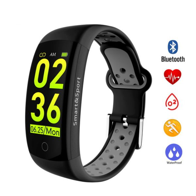 Фитнес браслет Smart Band MX Q6S 3D дисплей Тонометр Черно-серый ...