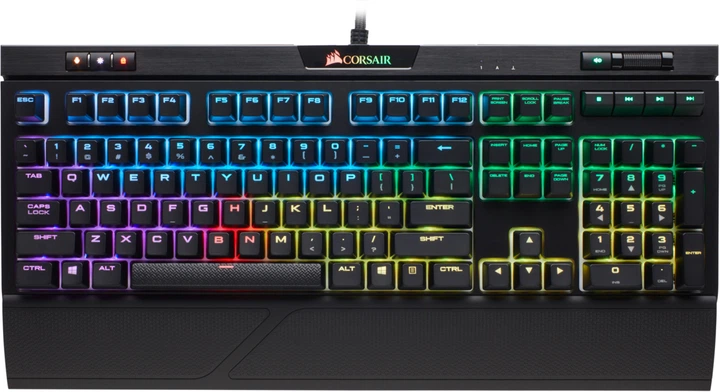 Клавіатура дротова Corsair Strafe RGB Silent MK.2 Cherry MX USB