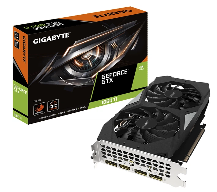 Видеокарта Gigabyte PCI-Ex GeForce GTX 1660 Ti OC 6GB GDDR6 Видеокарта Gigabyte PCI-Ex GeForce GTX 1660 Ti OC 6GB GDDR6