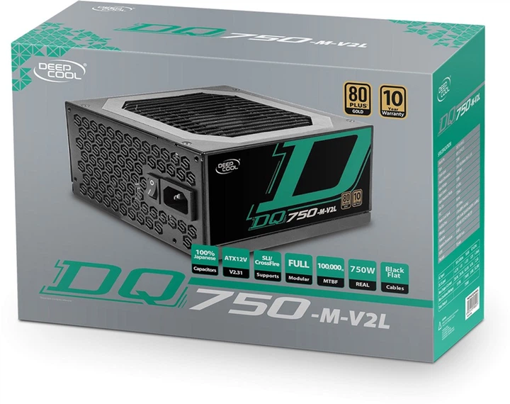 Deepcool、10年保証の白いGOLD認証電源ユニット「DQ750-M-V2L WH