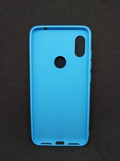 Силиконовый чехол бампер Candy для Xiaomi Redmi Note 6 Pro Candy case Голубой - изображение 3