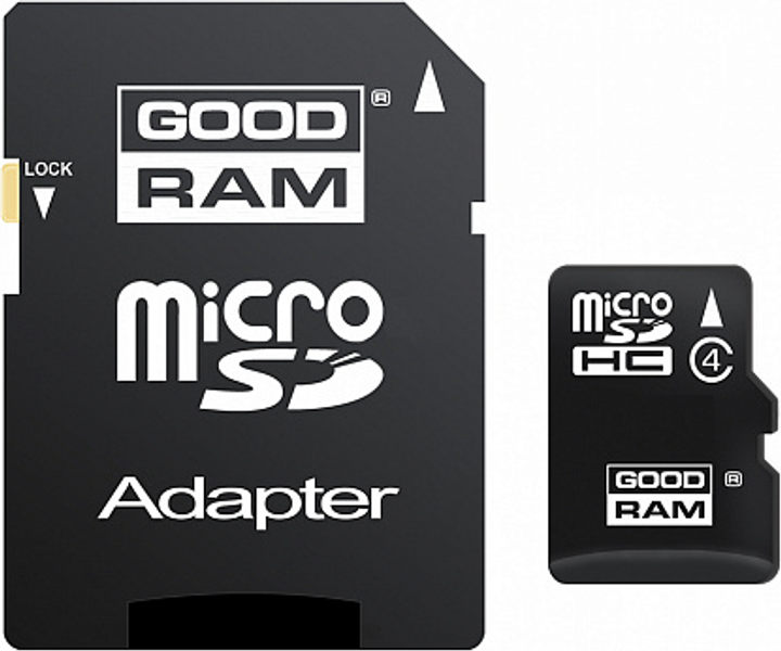 Карта памяти Goodram microSDHC class 4 SD adapter 4Gb - изображение 1