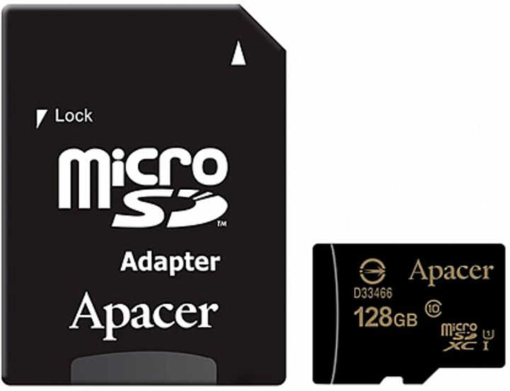 Карта памяти Apacer microSDHC/SDXC class 10 UHS-1 SD adapter 128Gb - изображение 1