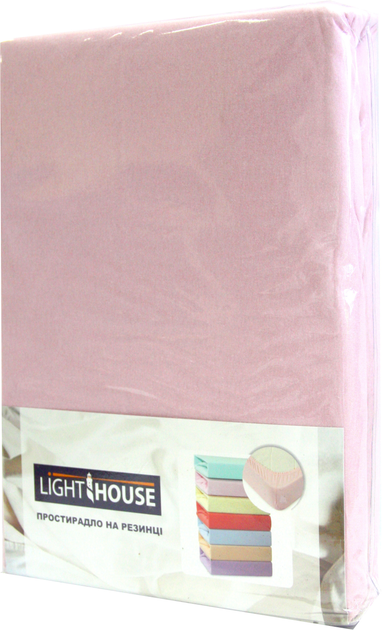 Акция на простирадло на резинці LightHouse 160х200+25 Темно-рожеве от Rozetka