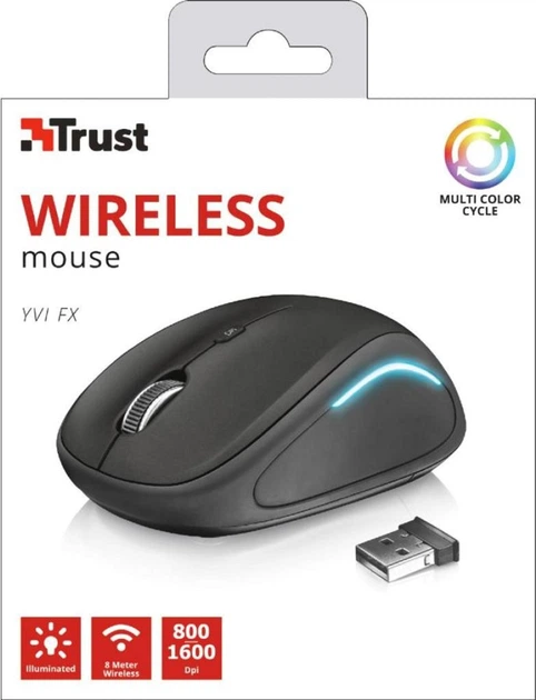 Миша Trust Yvi FX Wireless Black (22333) - зображення 5